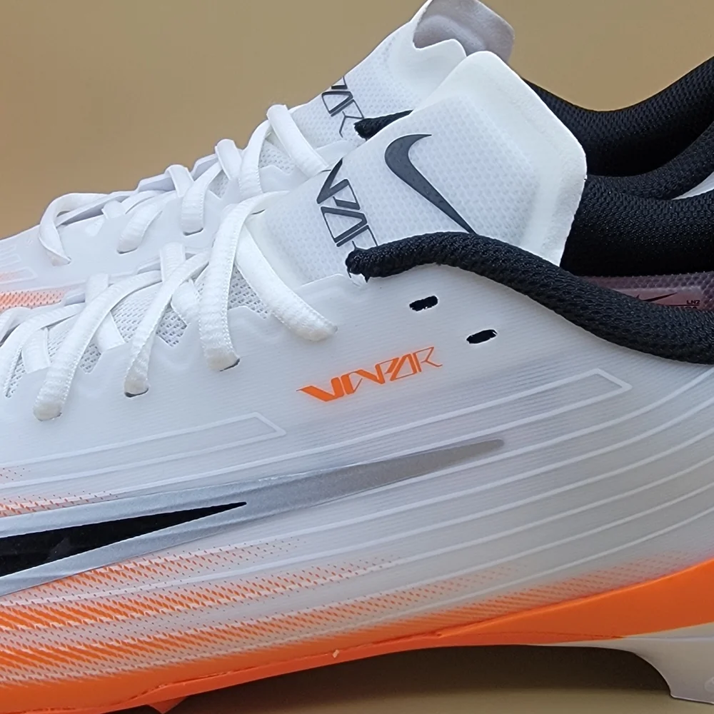 Nike Vapor Speed 3 TB Men's Football Cleats Size 13.5 White Orange HM8849-104